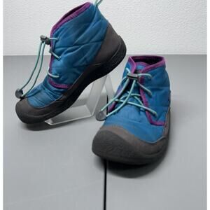 KEEN HOWSER II CHUKKA Ankle Snow Boots Kids Youth 3 Blue Waterproof 1026633